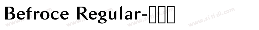 Befroce Regular字体转换